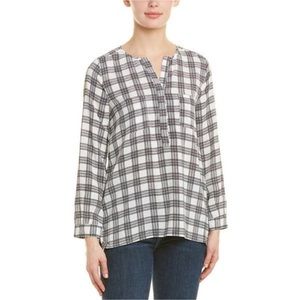 Joie Long Sleeve Button down Blouse Plaid